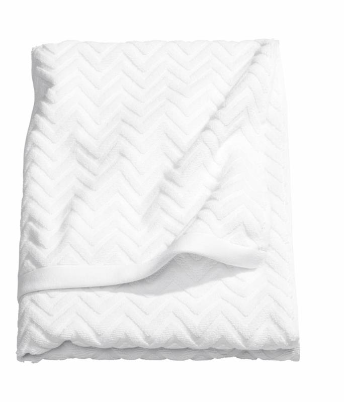 Accessoires de salle de bain de HundM Home serviette de bain blanc