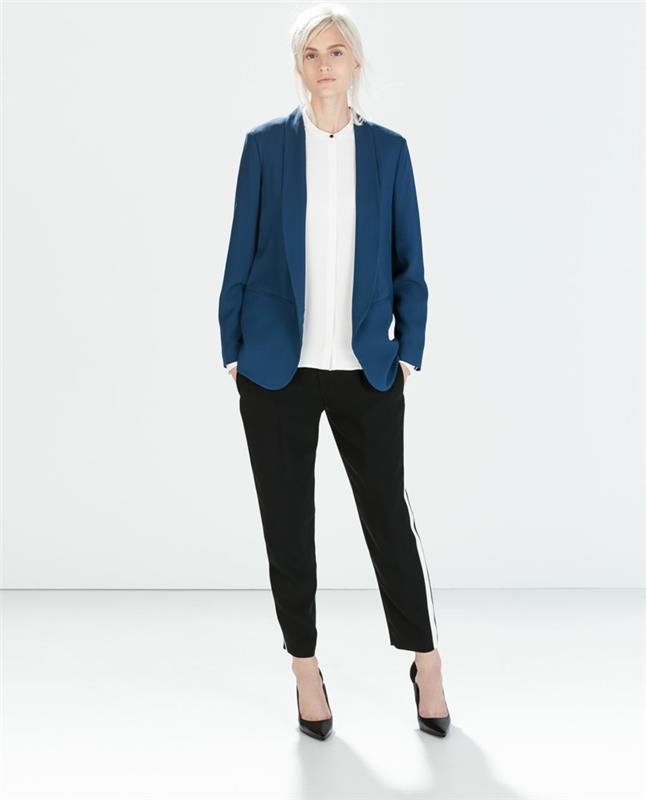 Veste pour femme bleue sportive élégante pour femme à la mode style scandinave