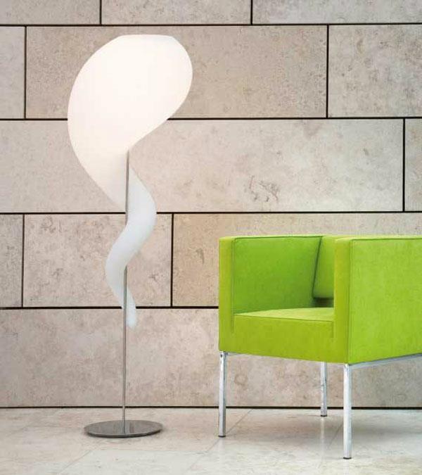 Lampes lampadaire design abat-jour fauteuil vert