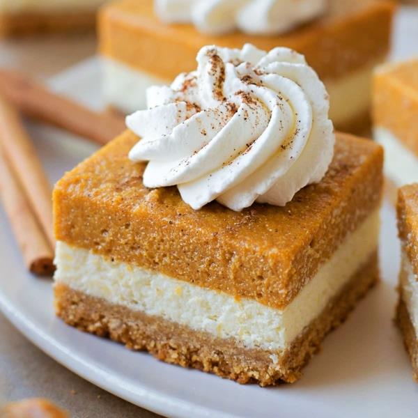 Gâteau au fromage à la citrouille sans cuisson Gâteau au fromage carré sans balises