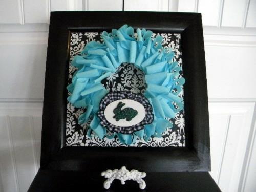 faire une décoration bleue de couronne de pâques cool