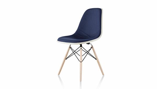 meubles design chaises design eames shell chaise blanc bleu tapissé