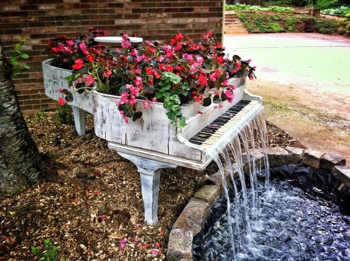 idées de jardin pour fabriquer soi-même un vieux piano