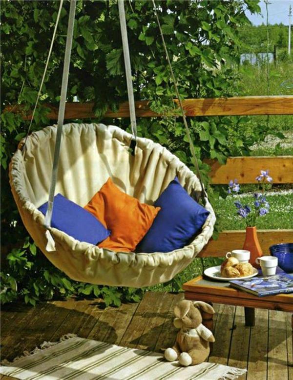 chaise suspendue siège suspendu demi sphère tissu