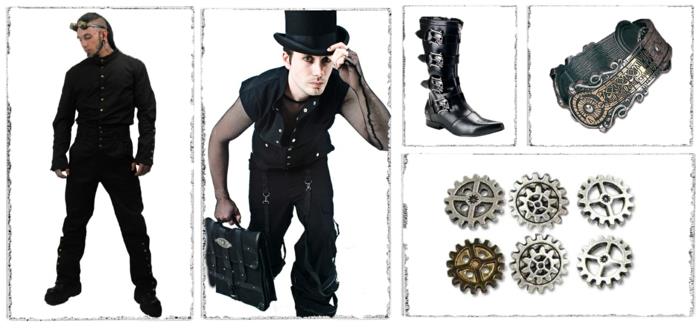 vêtements steampunk accessoires de mode pour hommes